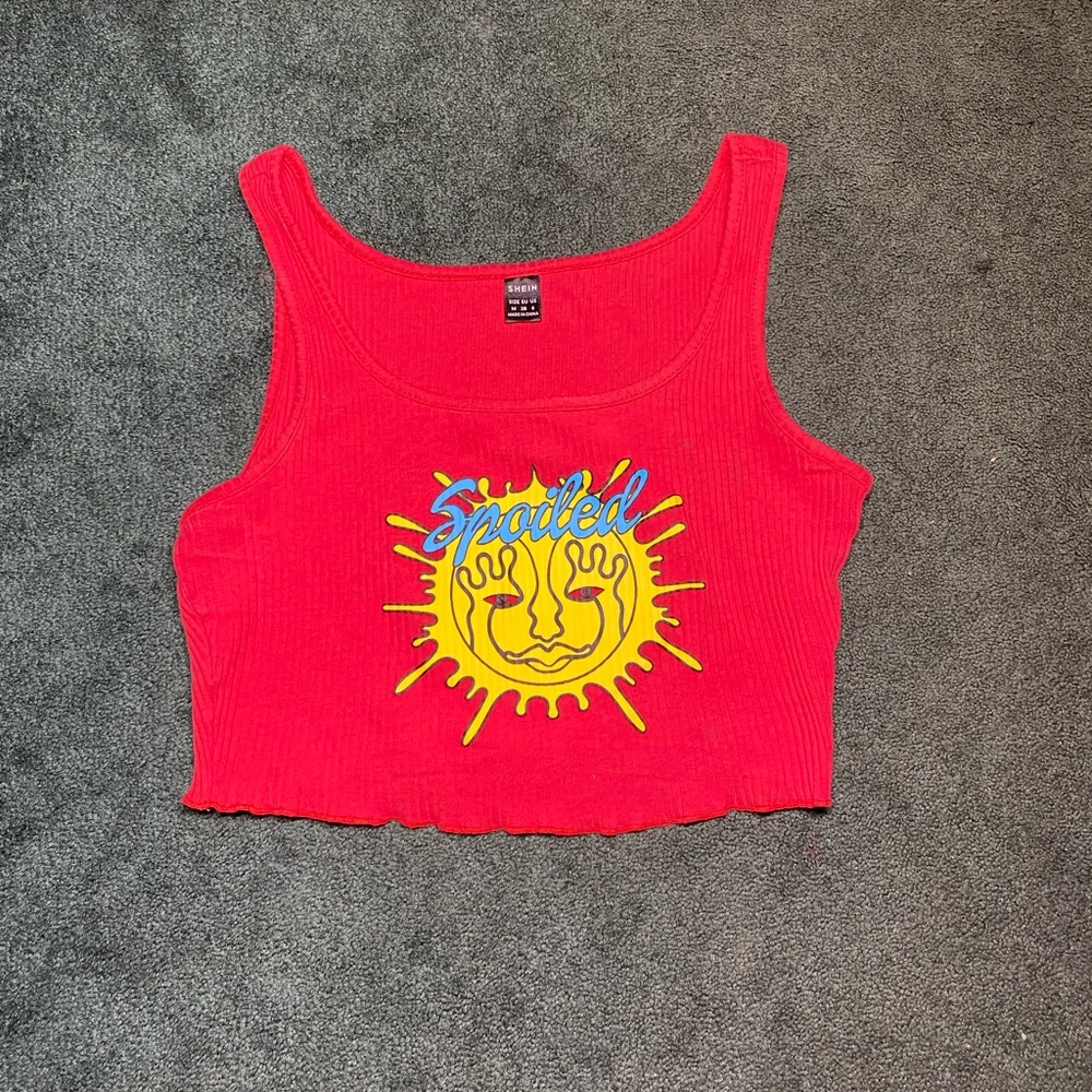 Cropped Decorative Tank Top